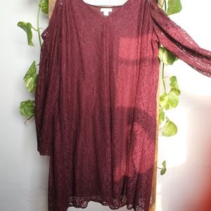 Long Flutter Sleeve Lace Dress💋